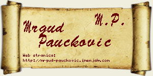 Mrgud Paučković vizit kartica